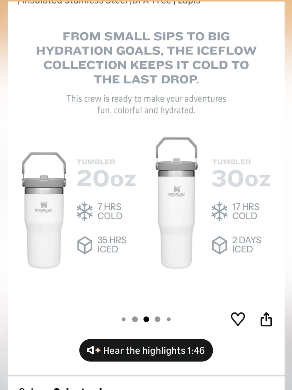 Stanley The IceFlow™ Flip Straw Tumbler | 30 OZ in Lavender - Picture 8 of 16